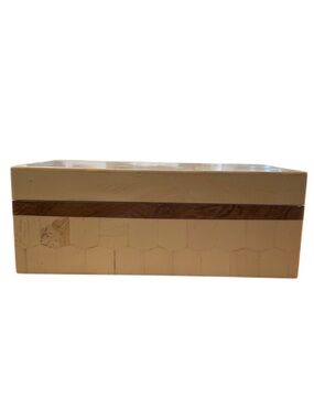 NWOT Threshold Cream and Brown Decorative Box with Lid